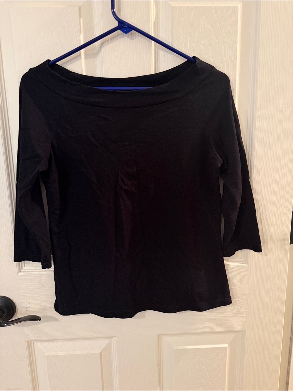 Rue21 Black Boatneck 3/4 Sleeve Top